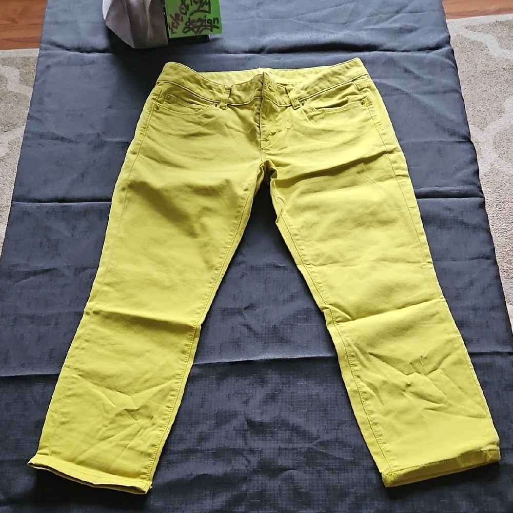 LOFT Lemon Lime Modern Crop Pants